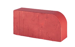 Кирпич радиусный полнотелый темно-красный Lode ROBIS F15 гладкий, 250*120*65 мм