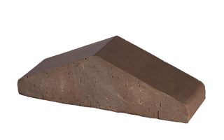 20.201220L Lode Brunis  Фигурный кирпич для забора и перекрытий, большое 310x100x88 мм, коричневый
