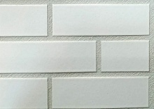 Глазурованная клинкерная фасадная плитка под кирпич ABC Weiss 300 белая, 240*115*10 мм
