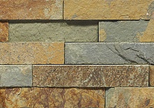 Сланец Цветной 600*150*10-20 мм, натуральный камень для фасада и интерьера BD