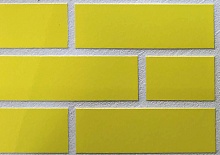 Глазурованная клинкерная фасадная плитка под кирпич ABC Gelb 310 желтая, 240*71*10 мм