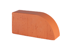 12.101117L Кирпич фигурный полнотелый красный Lode JANKA F17 гладкий, 250*120*65 мм