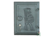 1705 Дверца прочистки с ключом DKR4 чугунная Halmat   285х210 мм