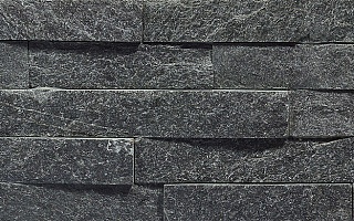 Кварцит Черный 600*150*10-20 мм, натуральный камень для интерьера и фасада BD