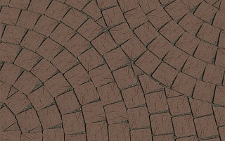 Клинкерная тротуарная мозаика - брусчатка Lode  BRUNIS Коричневая 60х60х62 мм