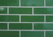 Глазурованная клинкерная фасадная плитка облицовочная под кирпич ABC Gruen 360 зеленая, 240*71*10 мм